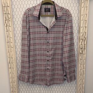 Society of Threads Plaid Button-Up Regular Fit Shirt